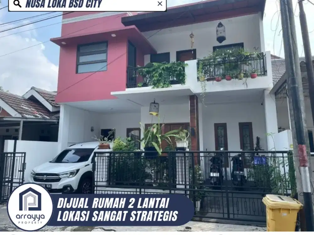 DIJUAL RUMAH TINGGAL 2 LANTAI LOKASI SANGAT STRATEGIS SUPER LENGKAP DI NUSA LOKA BSD CITY (GLB155)