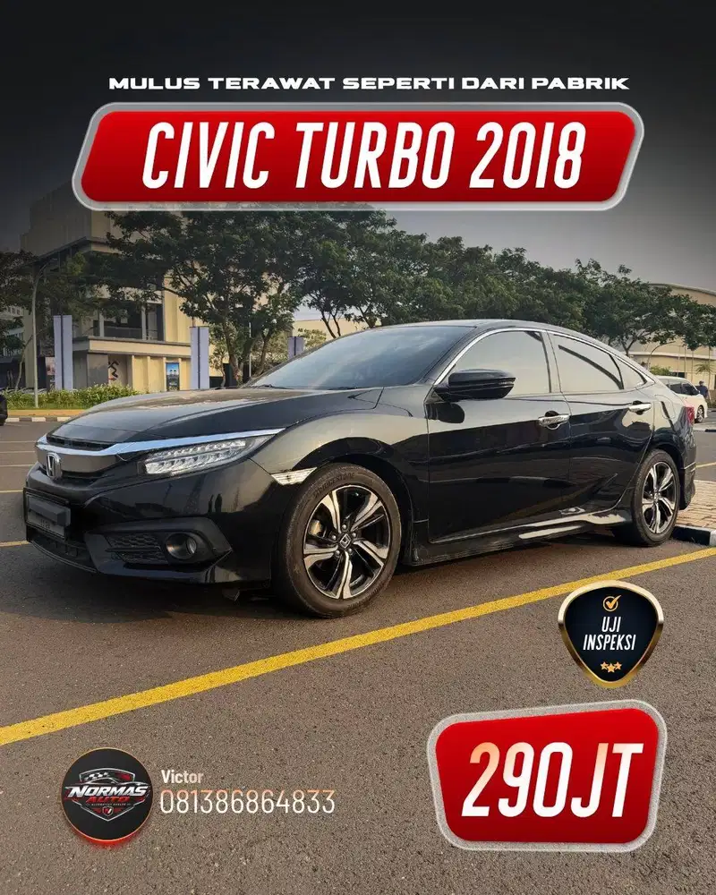 JUAL CEPAT HONDA CIVIC 1.5 TURBO CVT 2018