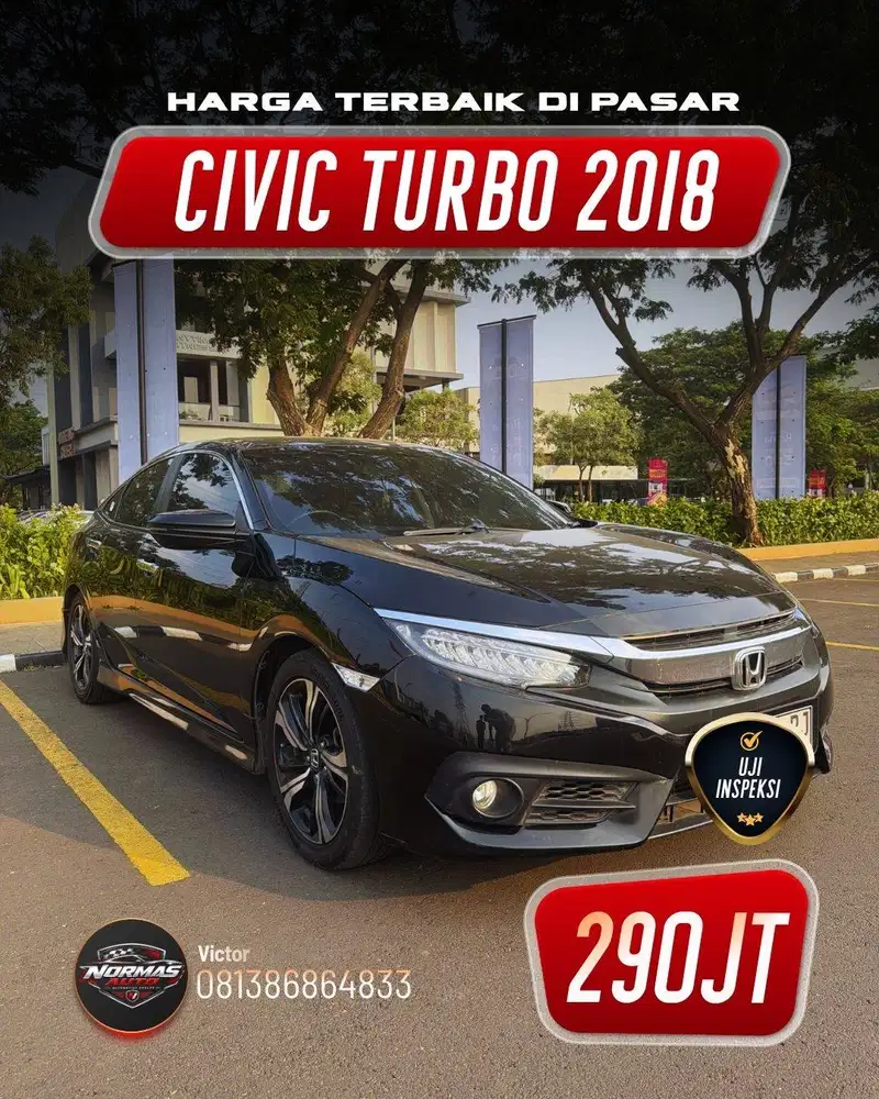 JUAL CEPAT HONDA CIVIC 1.5 TURBO CVT 2018