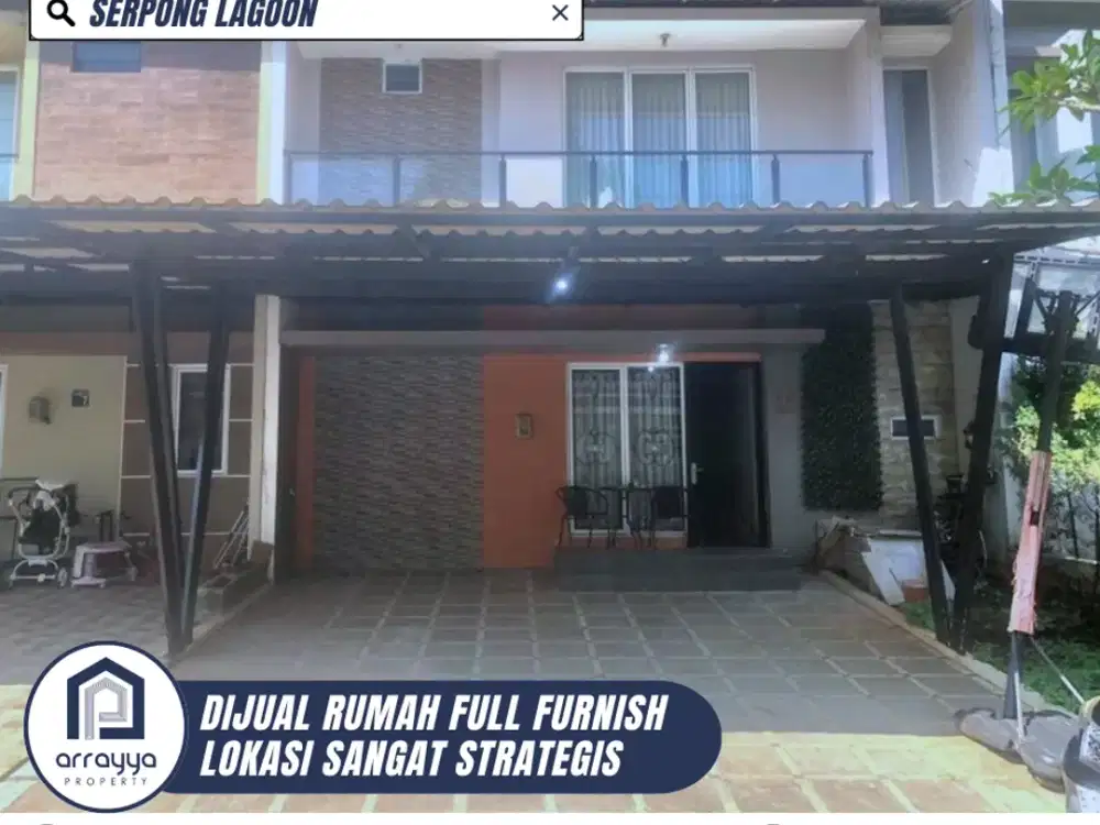 DIJUAL RUMAH FULL FURNISH BEBAS BANJIR DI SERPONG LAGOON (GL122)