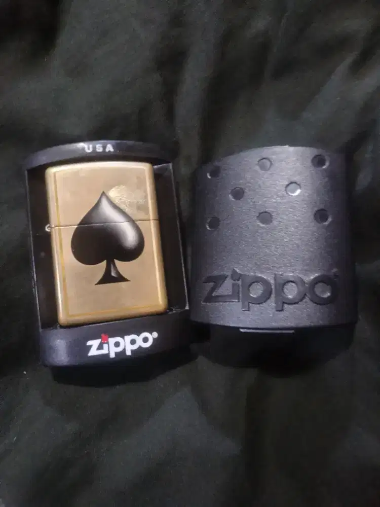 Korek Api Zippo Reguler kuning insert kuning Original Bradeford USA
