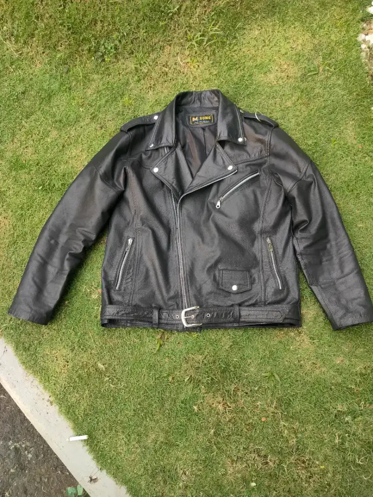 Jaket kulit ramones size xl