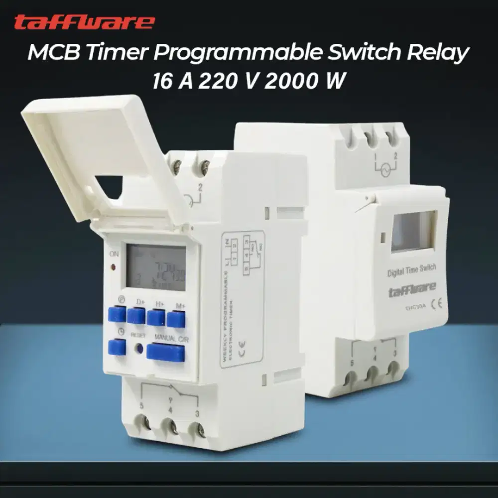 Taffware Programmable Digital Timer Switch 28 Program 220V/25A(16A)