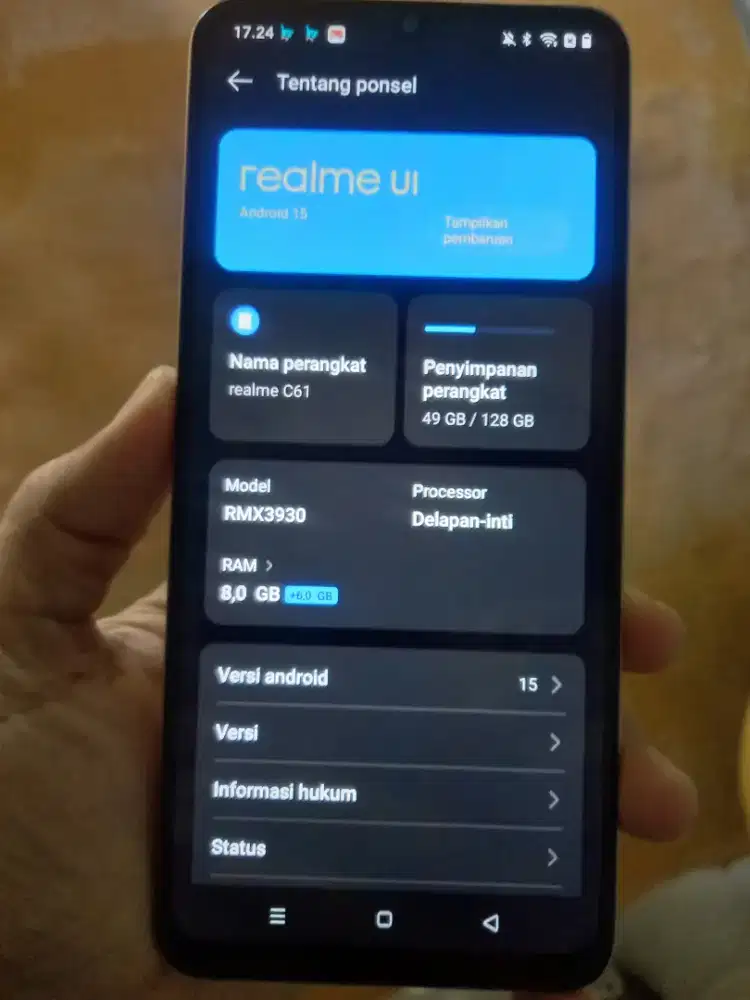 Realme C61 8/128 Batangan+charger ori