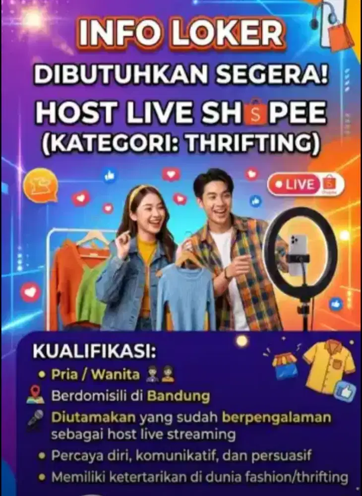 HOST LIVE THRIFTING PENGALAMAN
