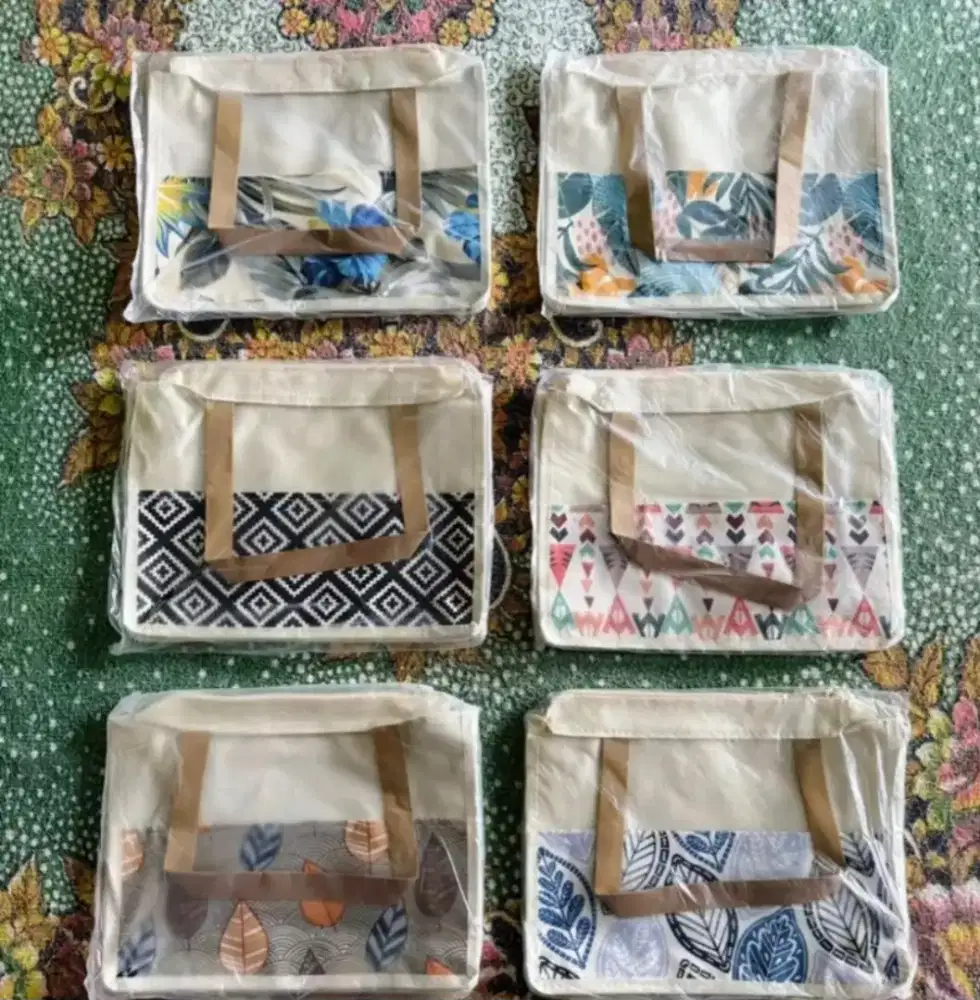 Tas Kanvas Kombinasi Fungsional Resleting