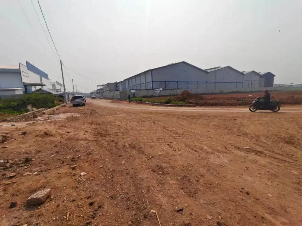 Tanah Luas 14378 meter kawasan industri Pasar kemis tangerang