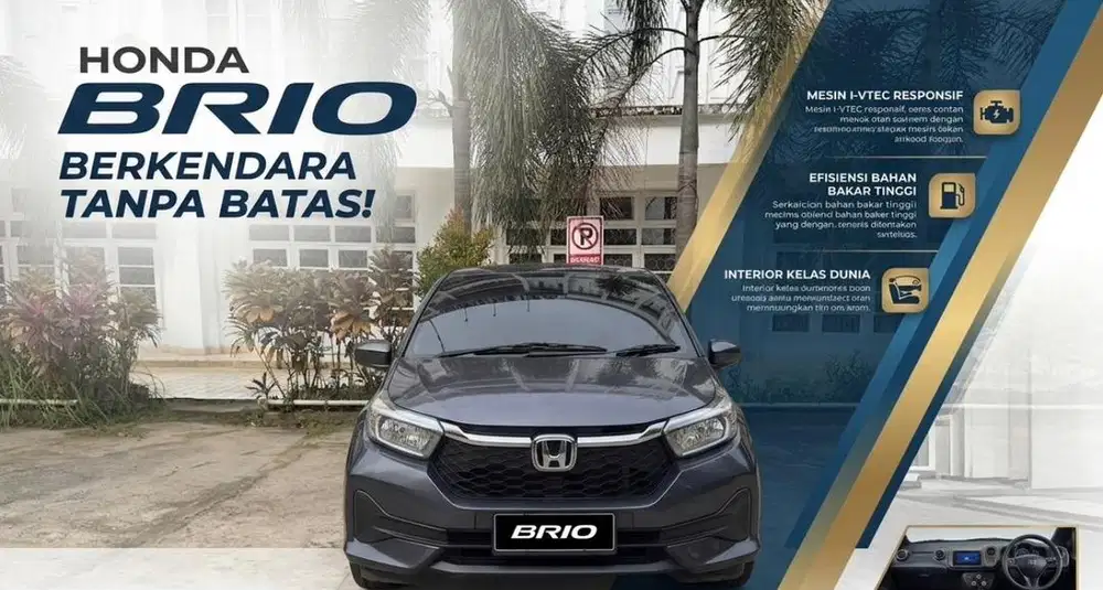 DP 22 All New Honda BRIO Satya Tipe E MT Tahun 2024 Plat BG ORI MULUS