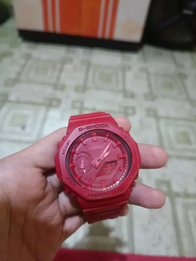 Gshock GA2100 red, batangan. siap pakai, kondisi sesuai foto. nett