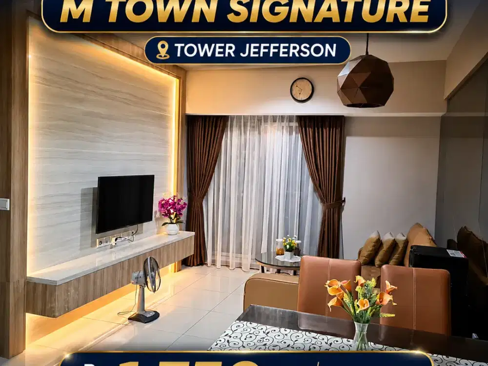 Apartemen 2 BR cantik full furnished di MTown Signature