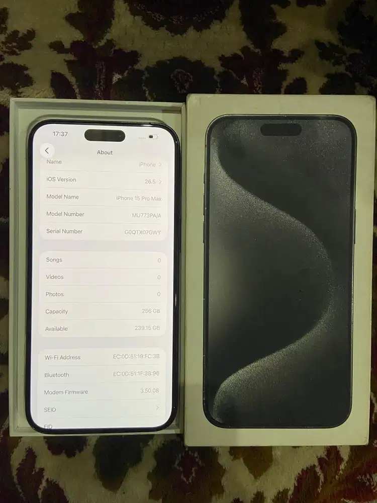 iPhone 15 Promax Black Titanium 256GB iBox