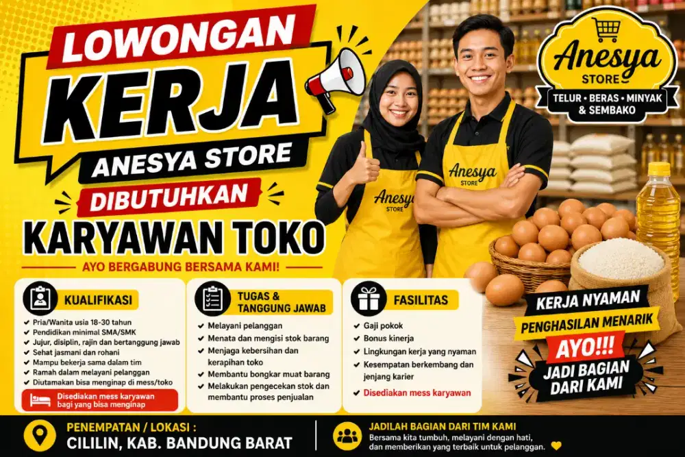 Lowongan Kerja Pegawai Toko