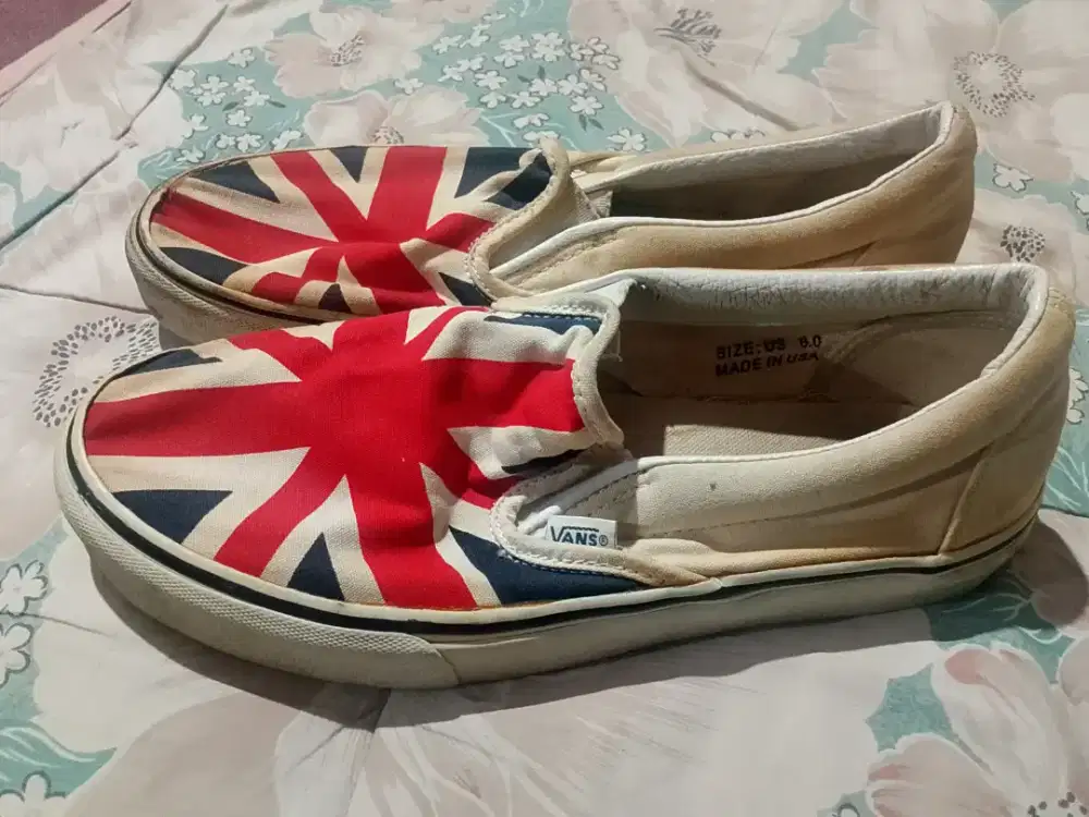Vans Slip On Union Jack US 8.0 / 40.5 Made in USA VINTAGE Rare Jakut