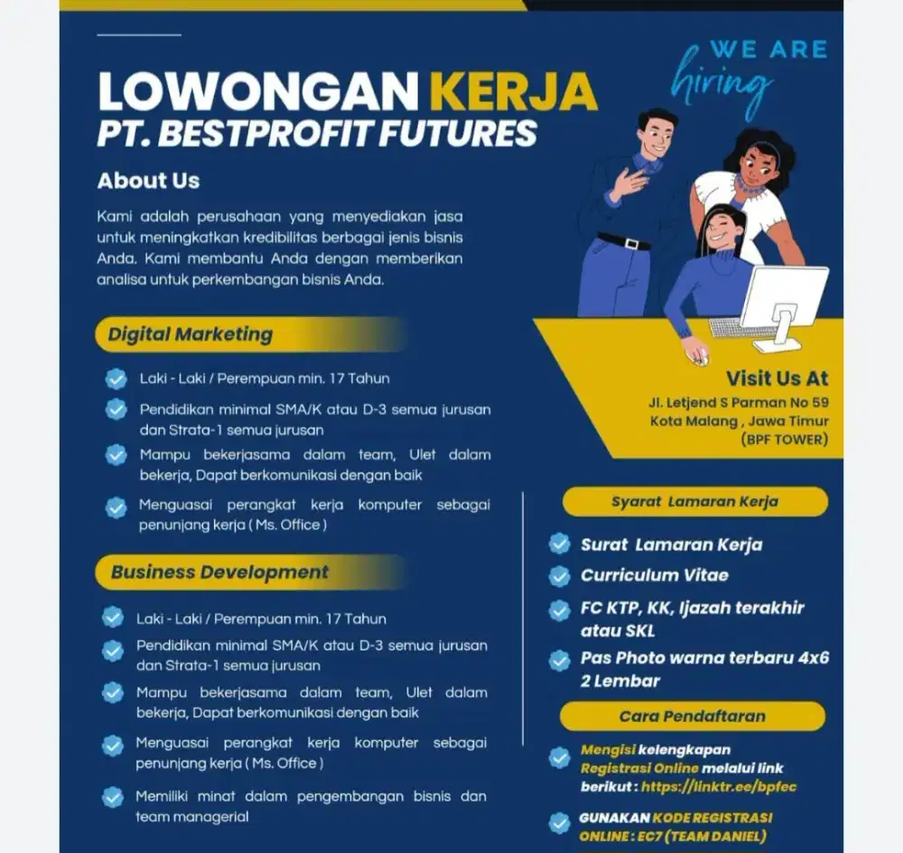 Lowangan kerja jadi karyawan Bestprofit medan