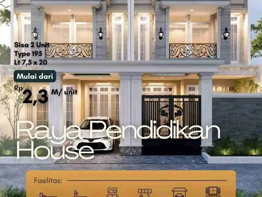 Rumah Mewah jl Raya pendidikan dekat Kampus UNM pettarani panakukang Hertasning