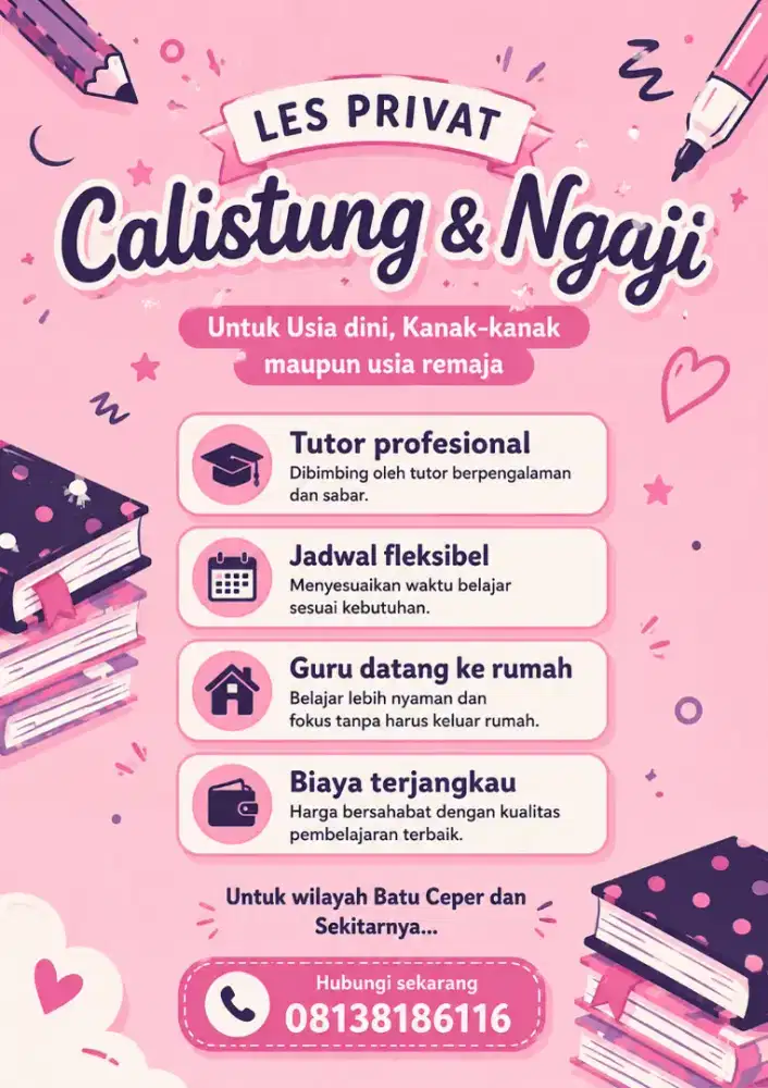 Les Privat Ngaji dan Calistung Anak