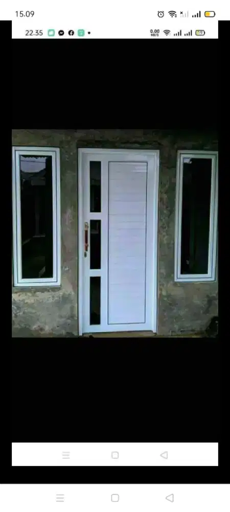 Jual kusen pintu satu dan pintu dua dari bahan aluminium dan kayu