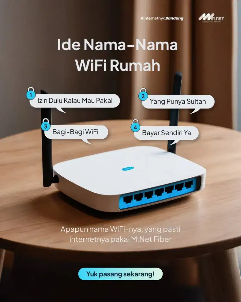 MNET FIBER WIFI FREE BIAYA PEMASANGAN DAN TANPA DEPOSIT