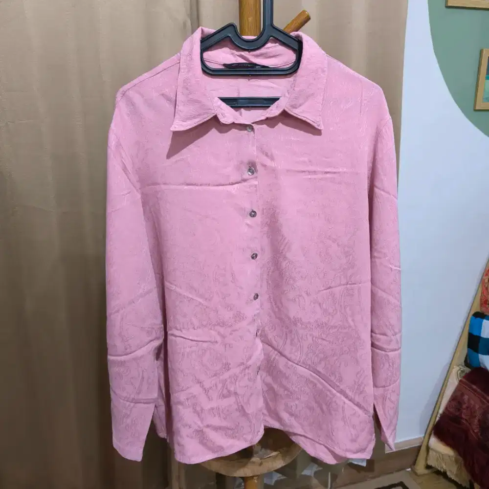 Baju Atasan Kemeja Wanita Urban & Co L Pink PL