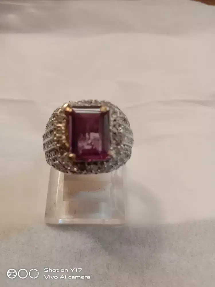 Cincin Alexandrite Chrysoberryl Blue to purple