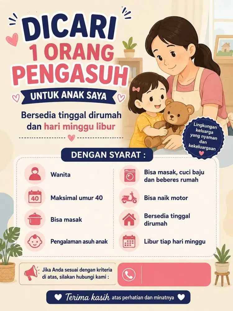 Cari pengasuh anak