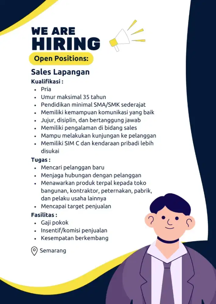 Dibutuhkan Sales Terpal
