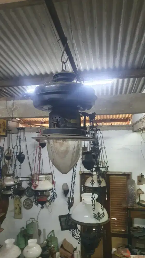 Lampu antik petromax donat besar marking standard swiss made original