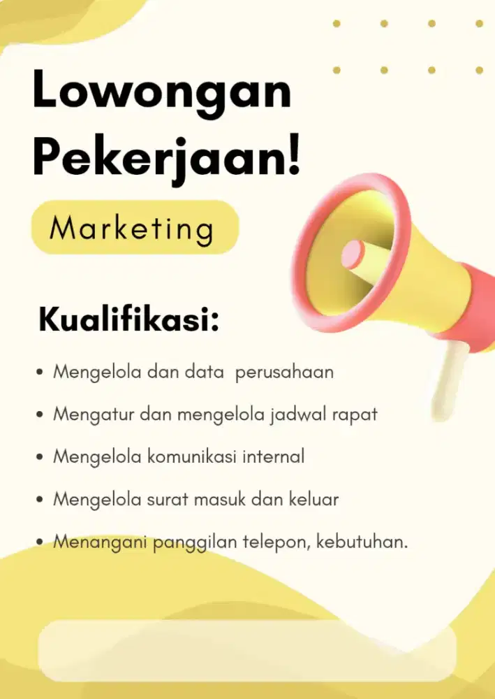 Lowongan pekerjaan Marketing