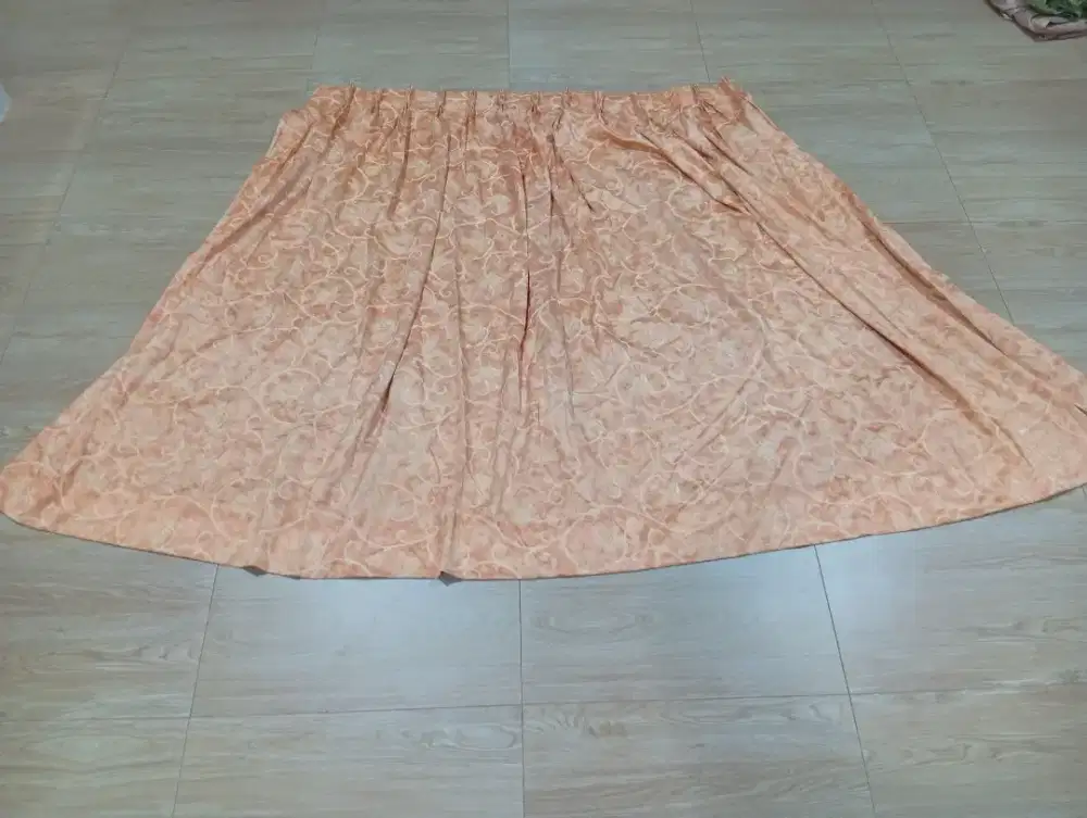 Dijual tirai gorden orange bahan bagus