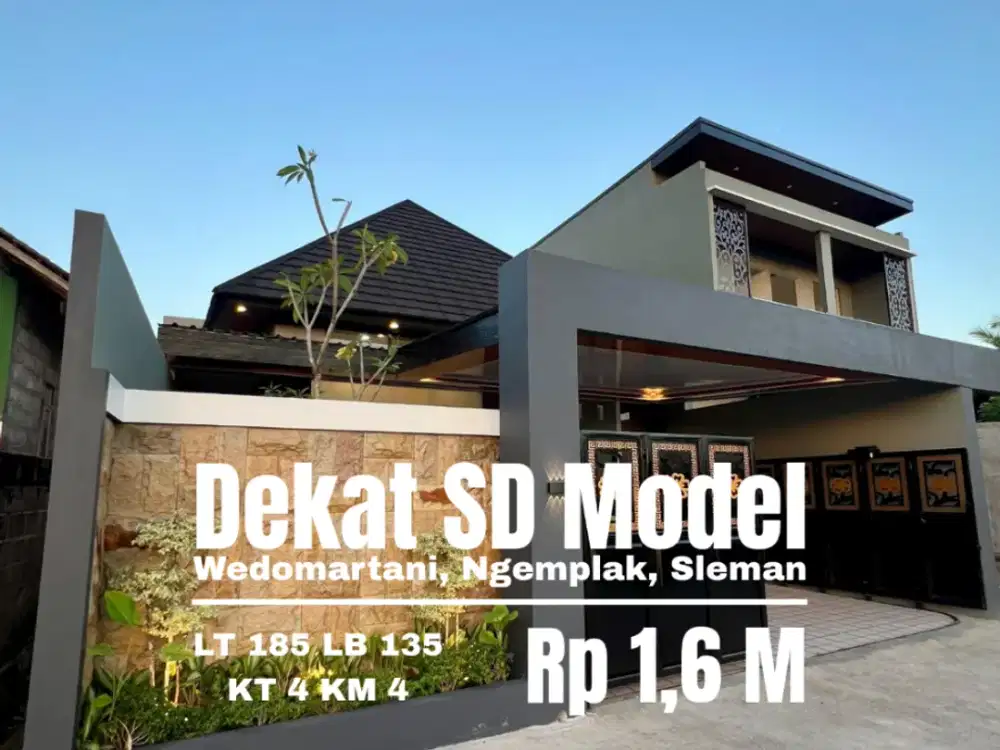 Rumah baru Luas view sawah sd model Wedomartani