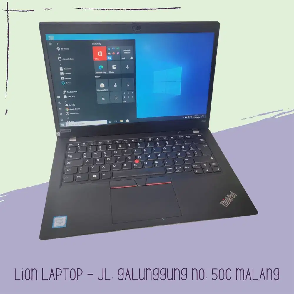 RAM 16GB SSD 256GB Core i5 Gen 8 Slim Lenovo Thinkpad X390 [01|07]