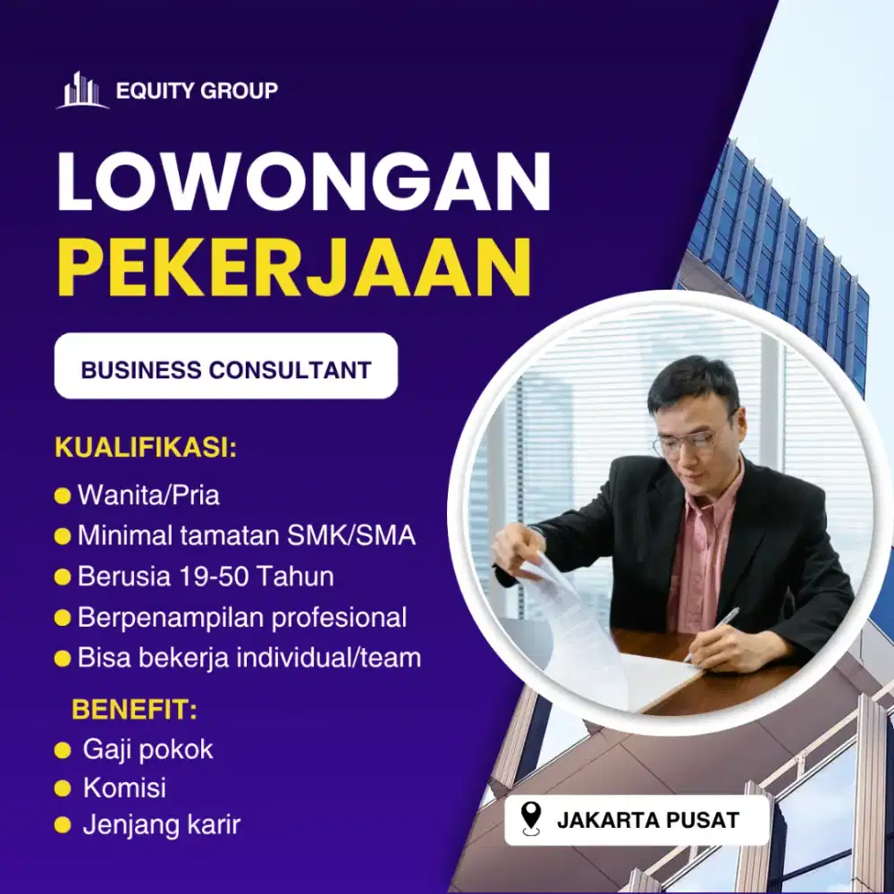 Lowongan Kerja Business Consultant