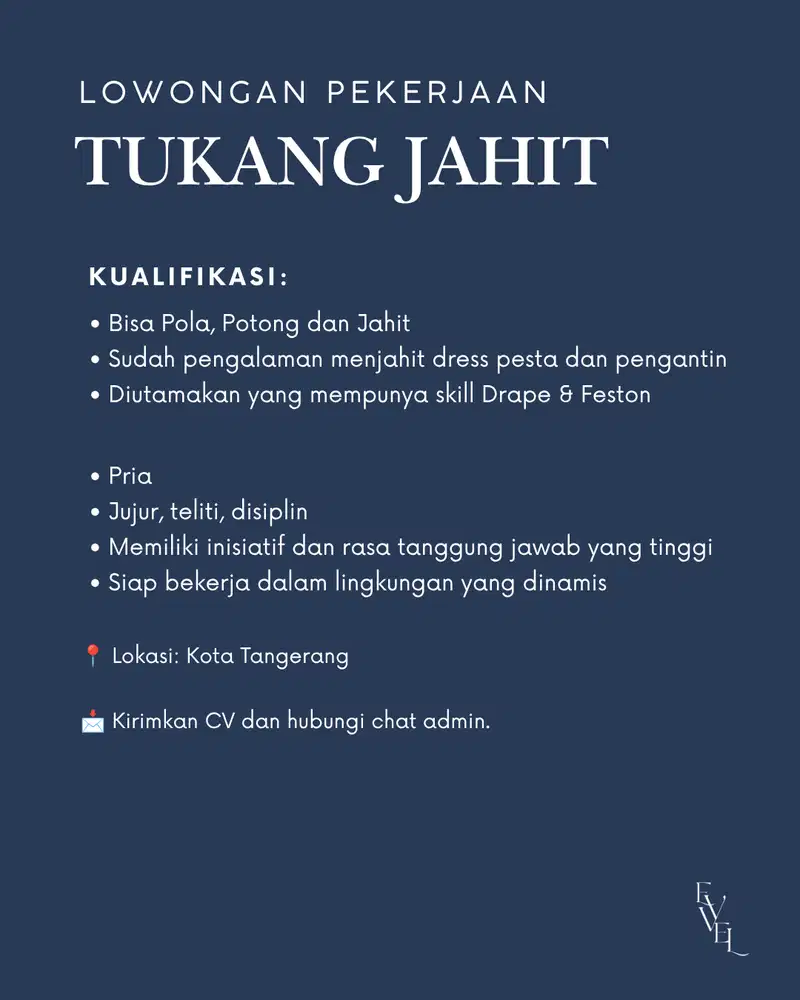 TUKANG JAHIT, POTONG & POLA