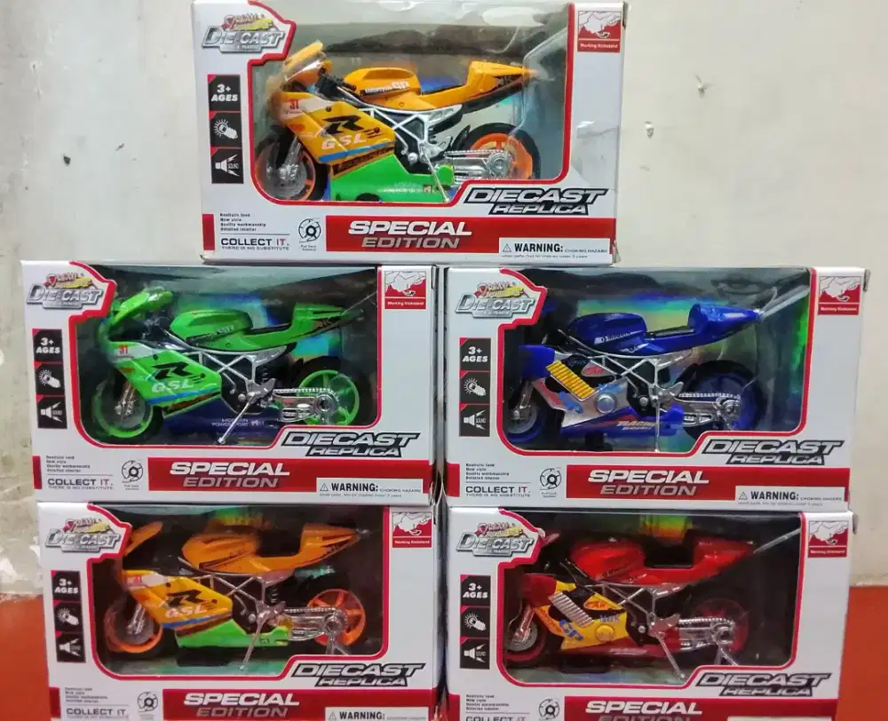 Diecast motor balap dan KLX