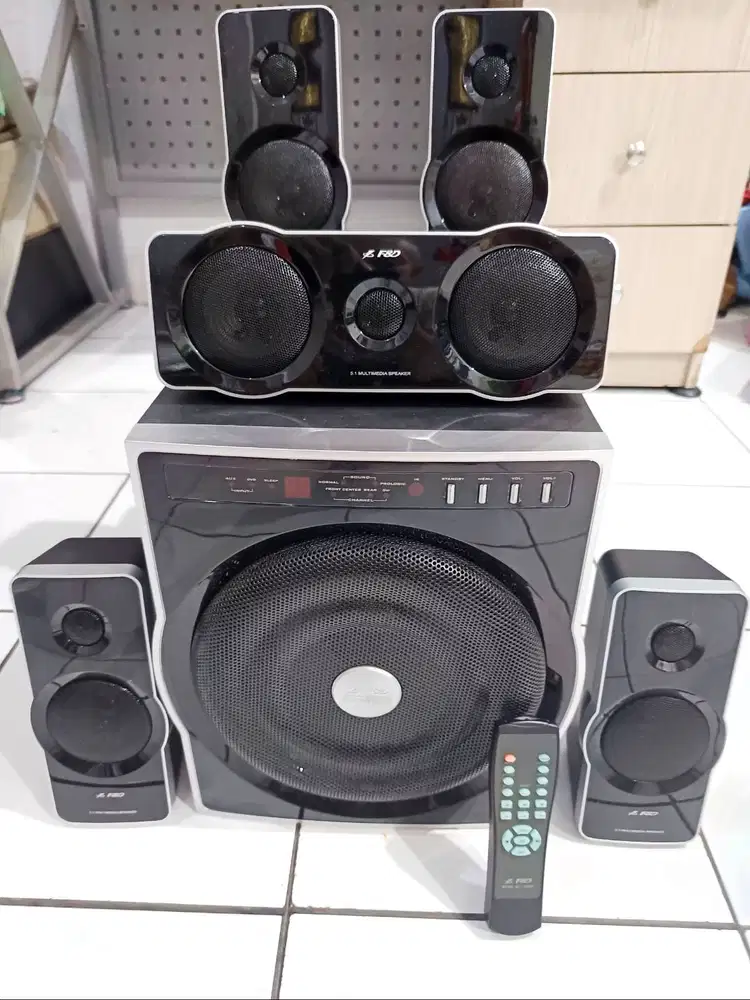 SPEAKER 5.1 FENDA F&D F6000 SURROUND DOLBY KOMPUTER MUSIK HP