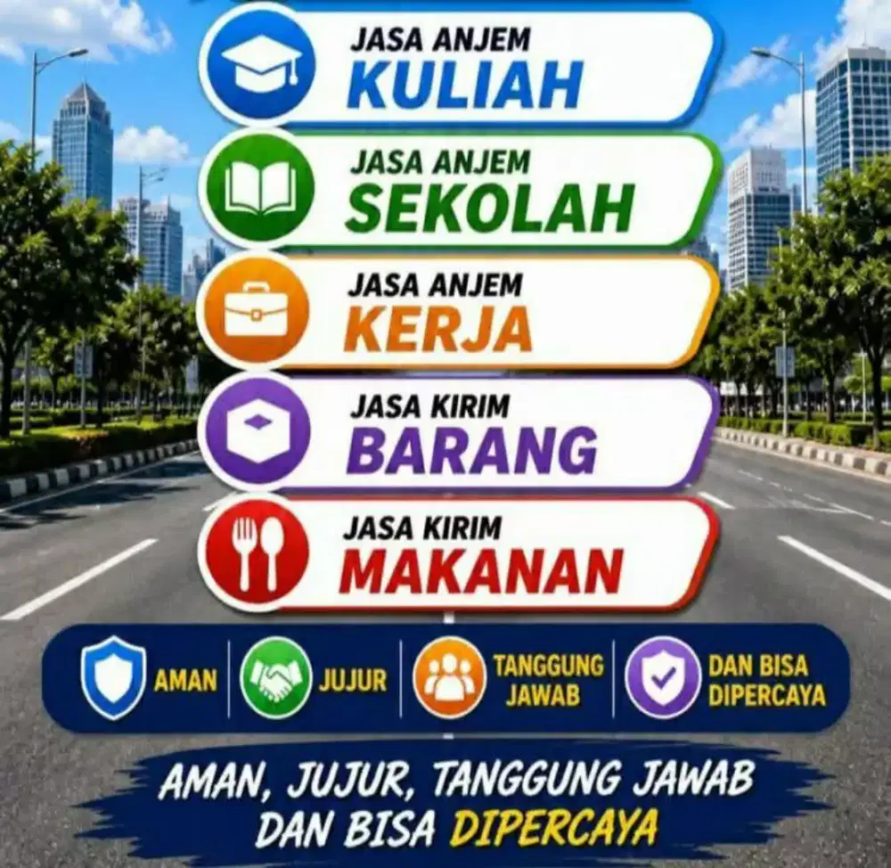 Jasa Antar Jemput & Kurir Barang dan Makanan