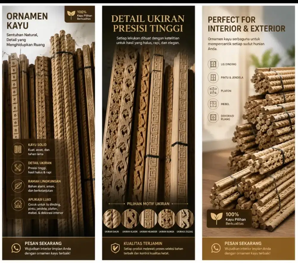 Supplier Profilan Kayu & Ukiran Kayu Skala Besar | Harga Pabrik