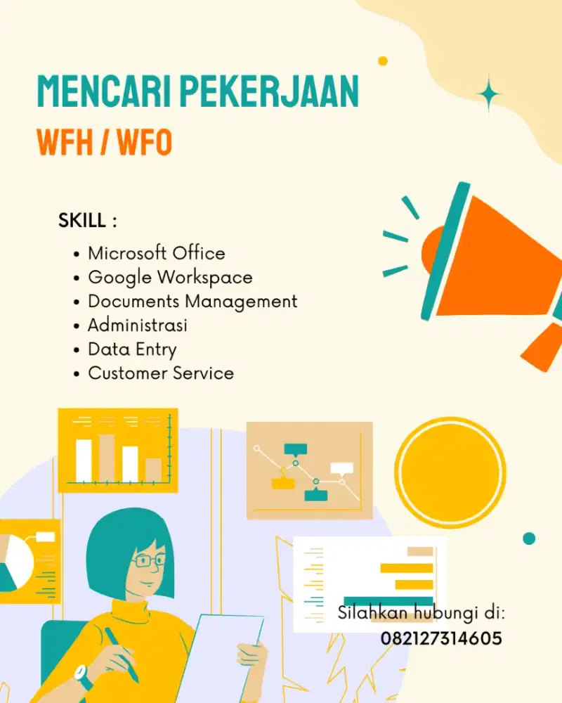 Mencari Pekerjaan Staff Administrasi, Data Entry, Admin Finance