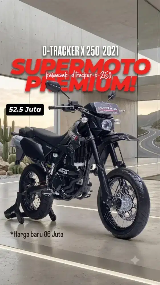 REAL SUPERMOTO‼️ KAWASAKI DTRACKER 250 TH 2021 LOW KILOMETER ODO 12RB