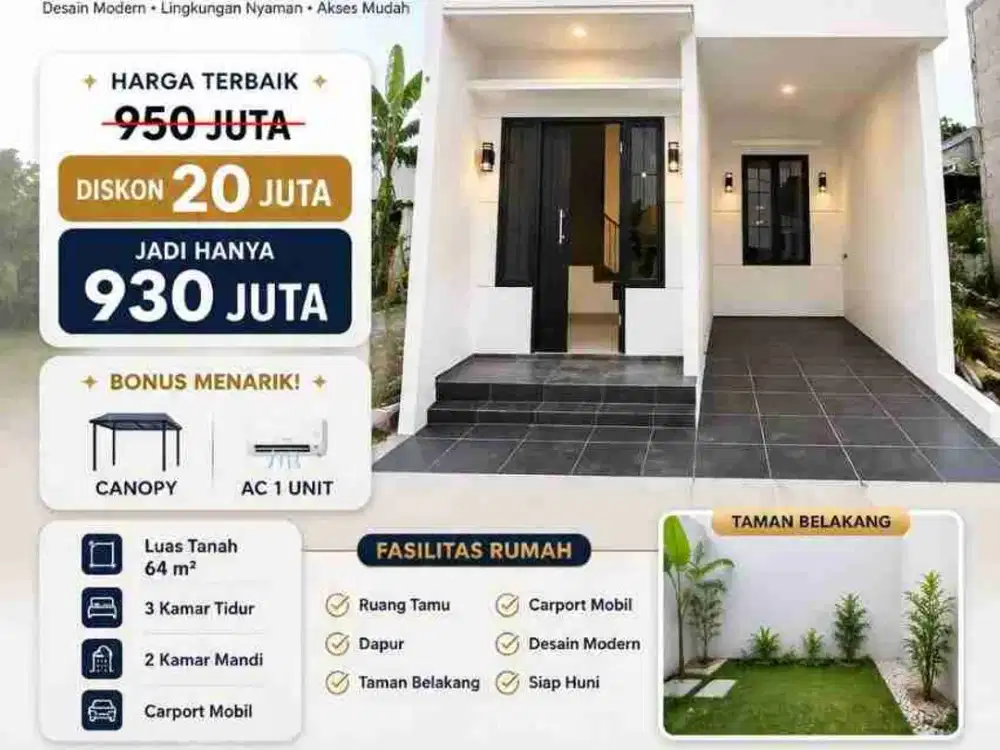 Cuma 5 menit  ke Mall Cijantung. Rumah Kalisari, kota Jakarta