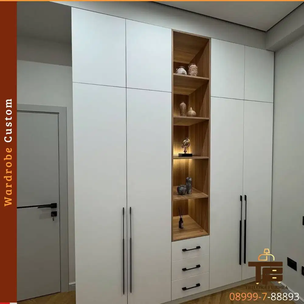 Lemari Pakaian Custom Sliding Door Modern