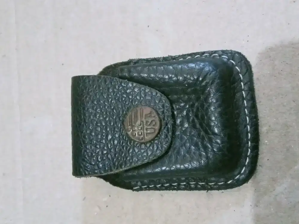 Case Zippo Kulit Asli USA