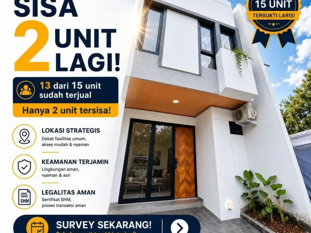 Rumah 2 Lantai Eksklusif Dekat Kampus Universitas Indonesia Beji Depok