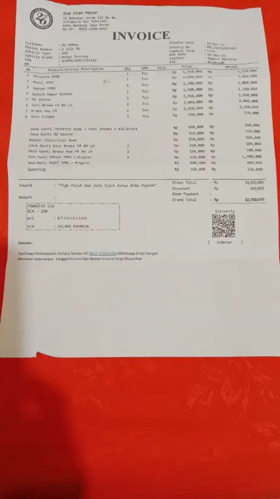 Dodge Journey SXT Platinum 2012
- 3 Baris - Terawat.