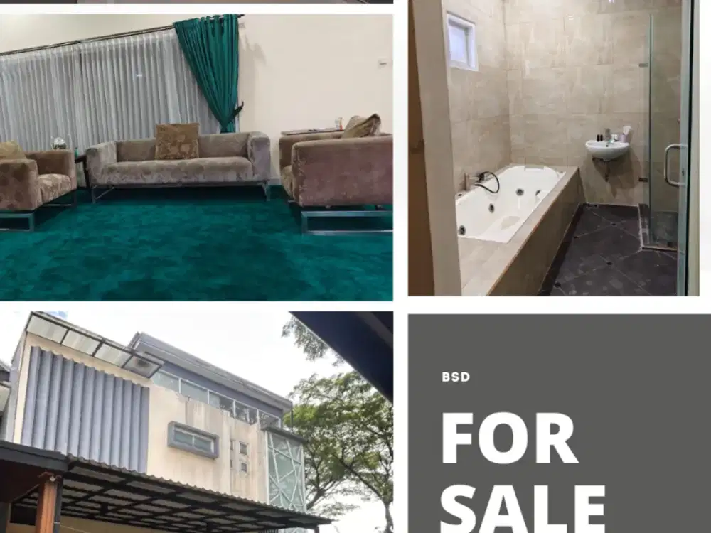 DIJUAL RUMAH HOOK Private Pool CLUSTER CASPIA - BSD (Dekat dengan The Breeze , akses tol, Aeon)