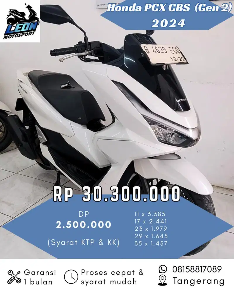 PCX CBS 2024, jual beli motor seken