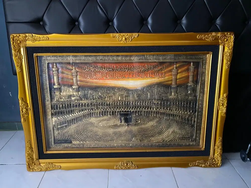 Kaligrafi hiyasan dinding dekorasi rumah mekah kabah