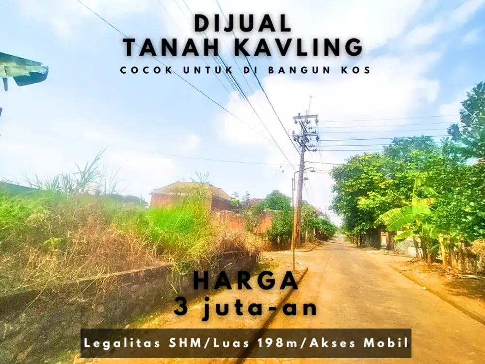 5 Menit Kampus Brawijaya Malang SHM Split Akses 2 Mobil Cocok Dibangun Kost