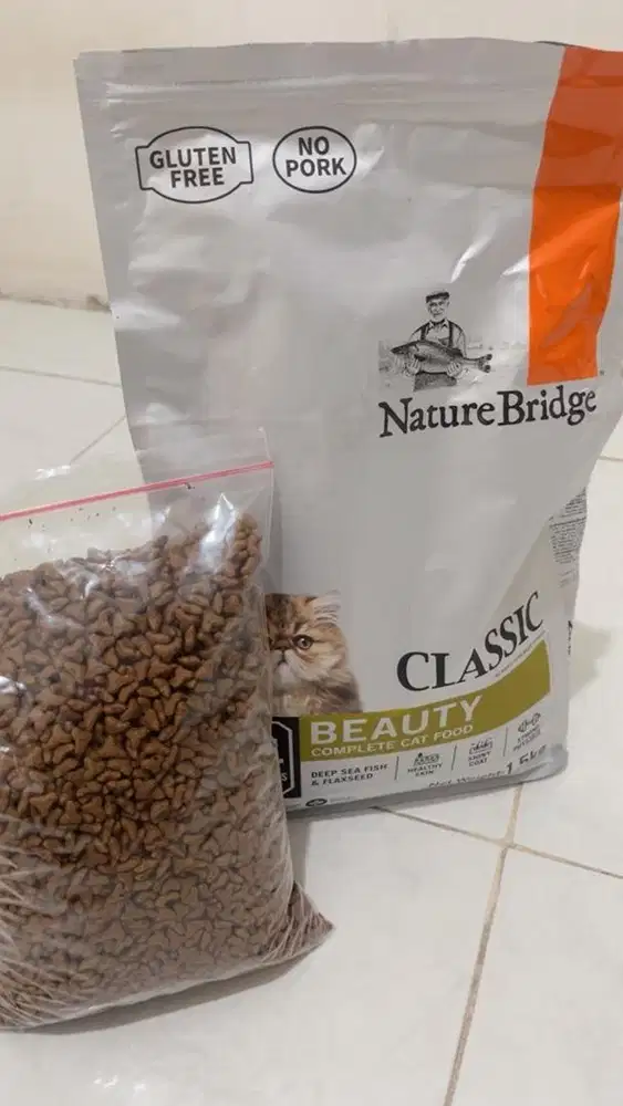 Makanan kucing repack nature bridge beuaty