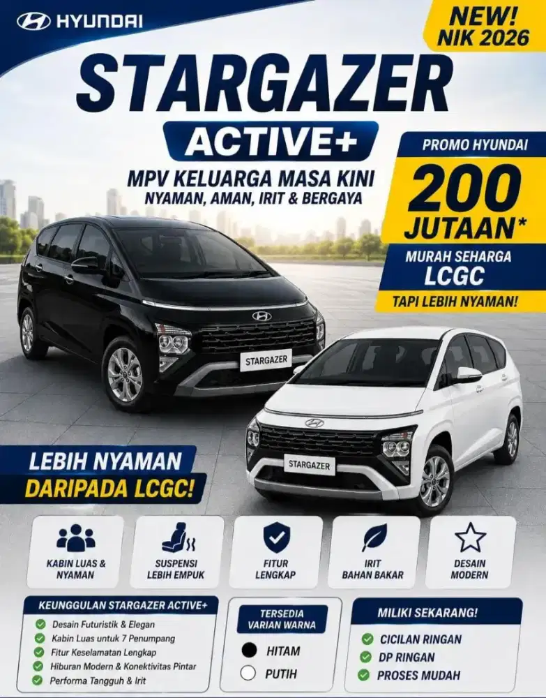 Promo Juli Stargazer Active harga cuma 200 jutaan kecil...
